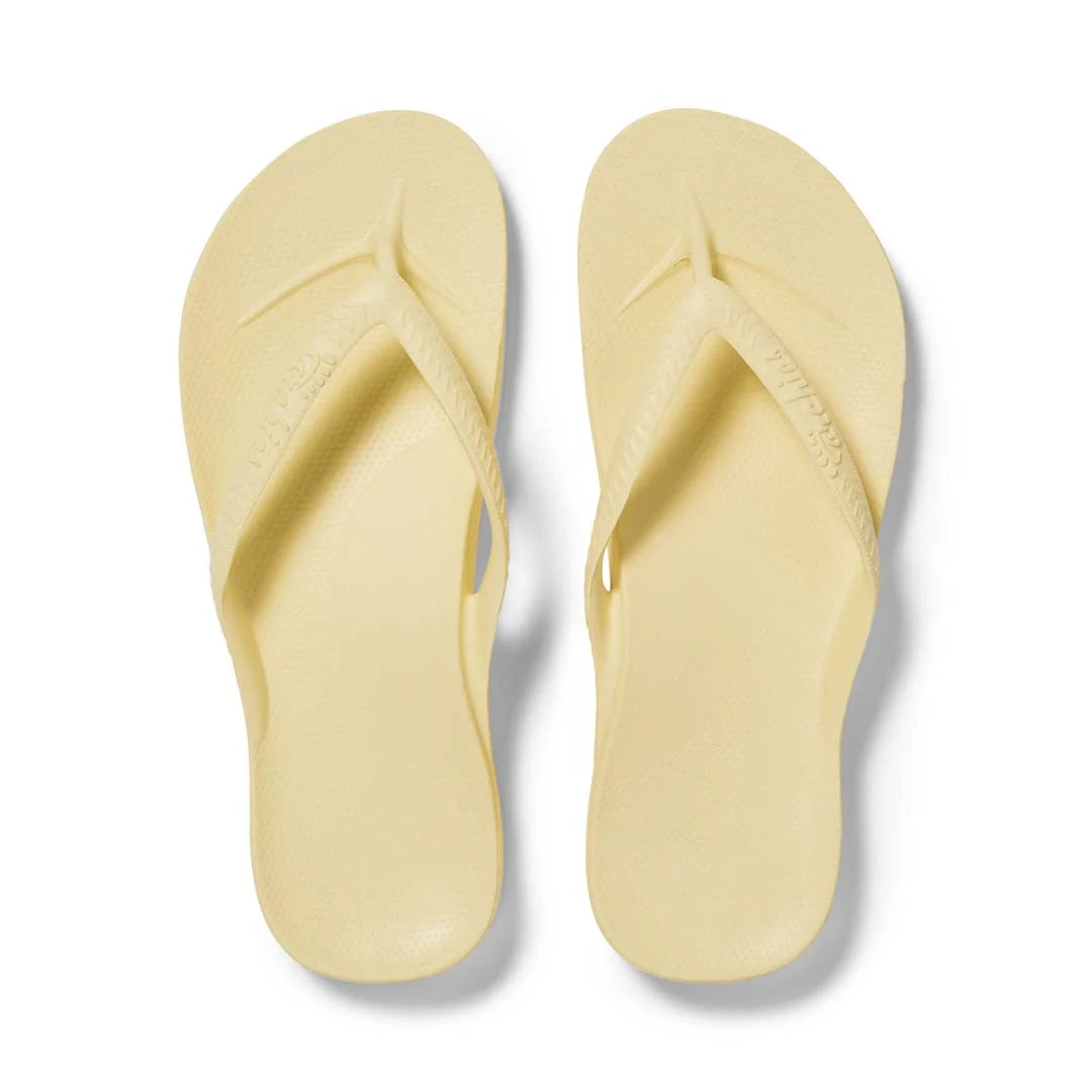 Archies arch support thong footwear featuring a comfortable thong design with built-in arch support for enhanced foot comfort.