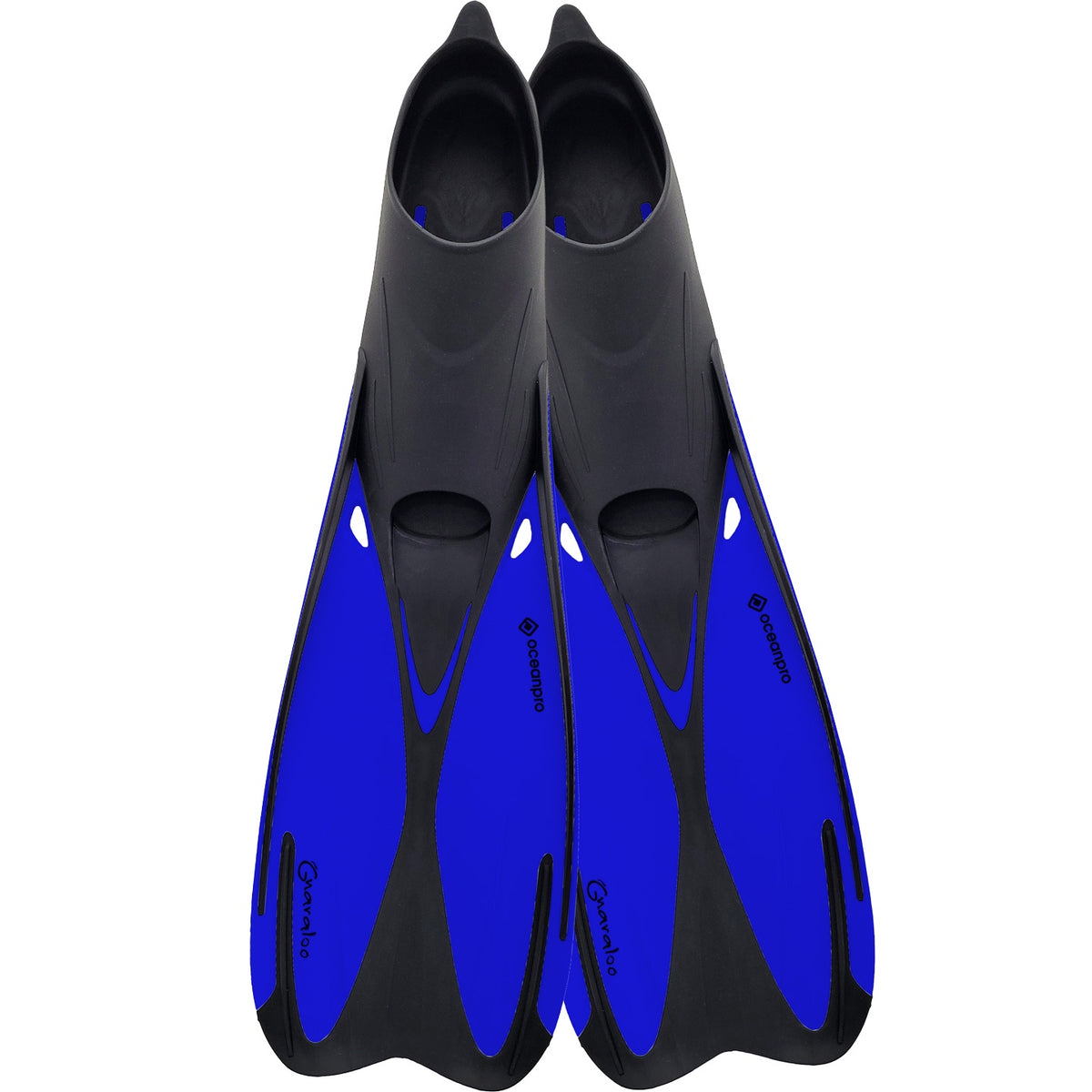Ocean Pro Gnaraloo Fin for snorkeling and freediving, lightweight fin with adjustable straps and blade design for underwater performance.