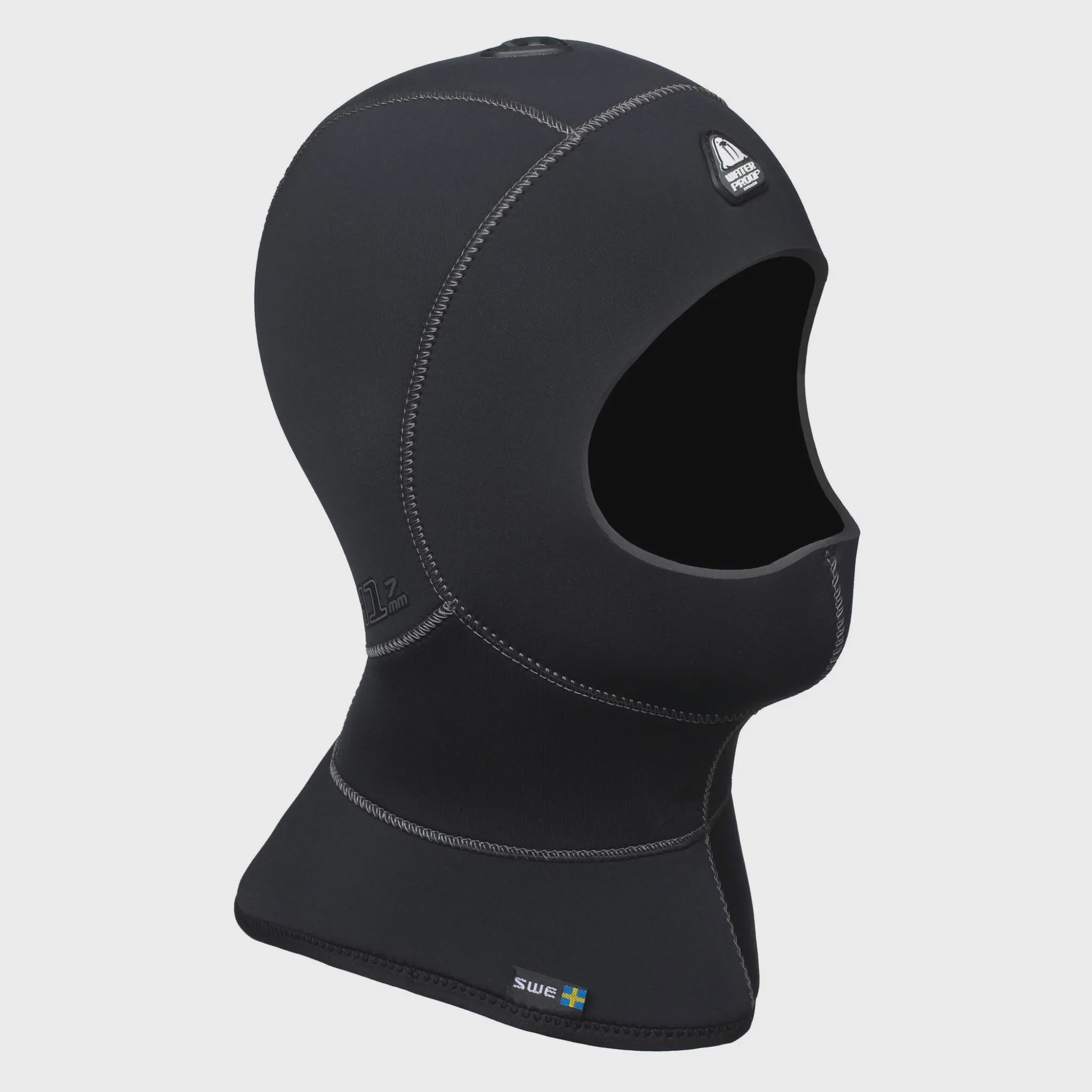 Waterproof Hood H1 5/7mm long venting hood with waterproof material and bib design, suitable for diving or water sports.