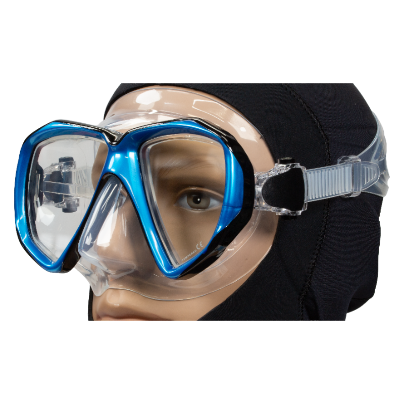 Red and black Apollo SV-2 Pro mask with adjustable straps and venting, designed for comfortable wear and protection.