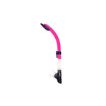 White Apollo SV Dry Flex Snorkel with adjustable mouthpiece and flexible tube for comfortable snorkeling.