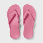 Hot pink Archies arch support thong footwear with cushioned sole and ergonomic design for comfortable wear.