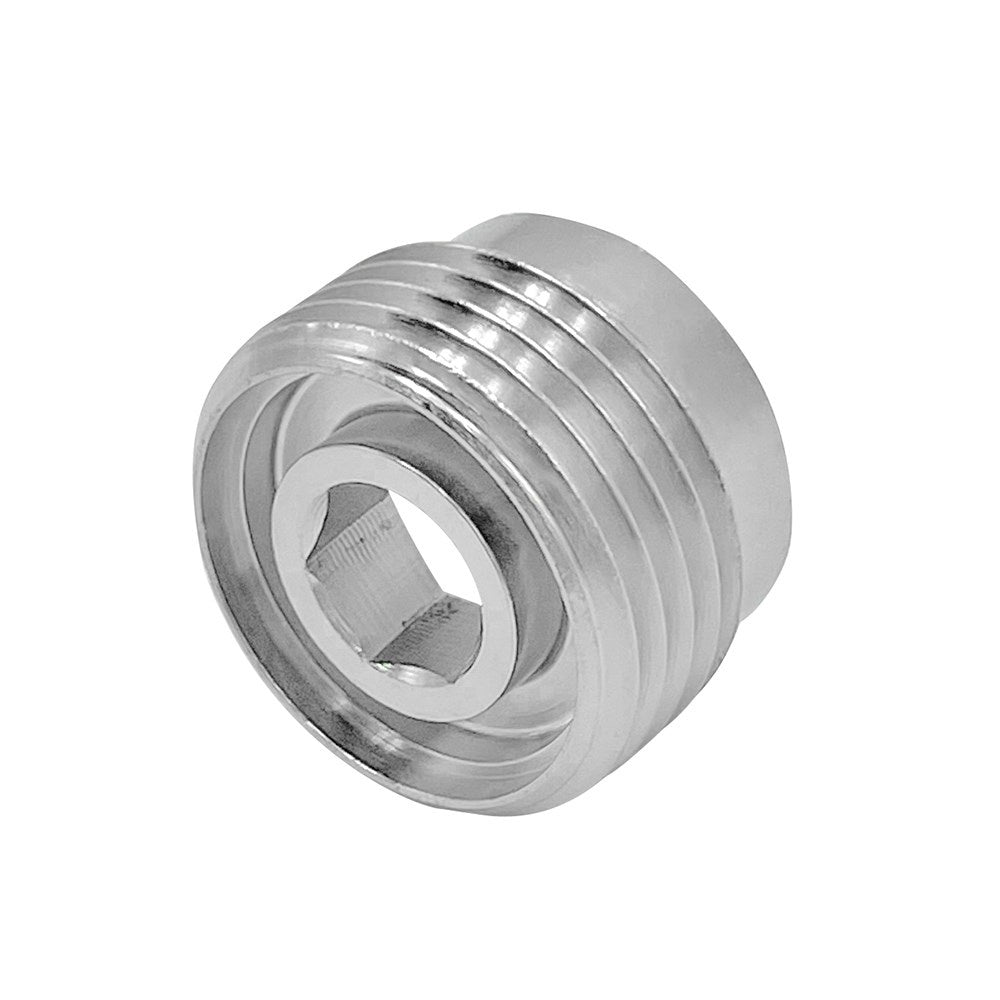 Cressi DK Valve Insert for cylinders, designed for DIN to yoke conversions, shown in a close-up view of the scuba diving equipment part.