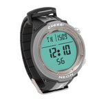 Cressi Neon wrist dive computer in blue, an entry-level diving device with digital display for underwater use.