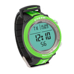 Cressi Neon wrist dive computer in blue, an entry-level scuba diving device with digital display and user-friendly interface.