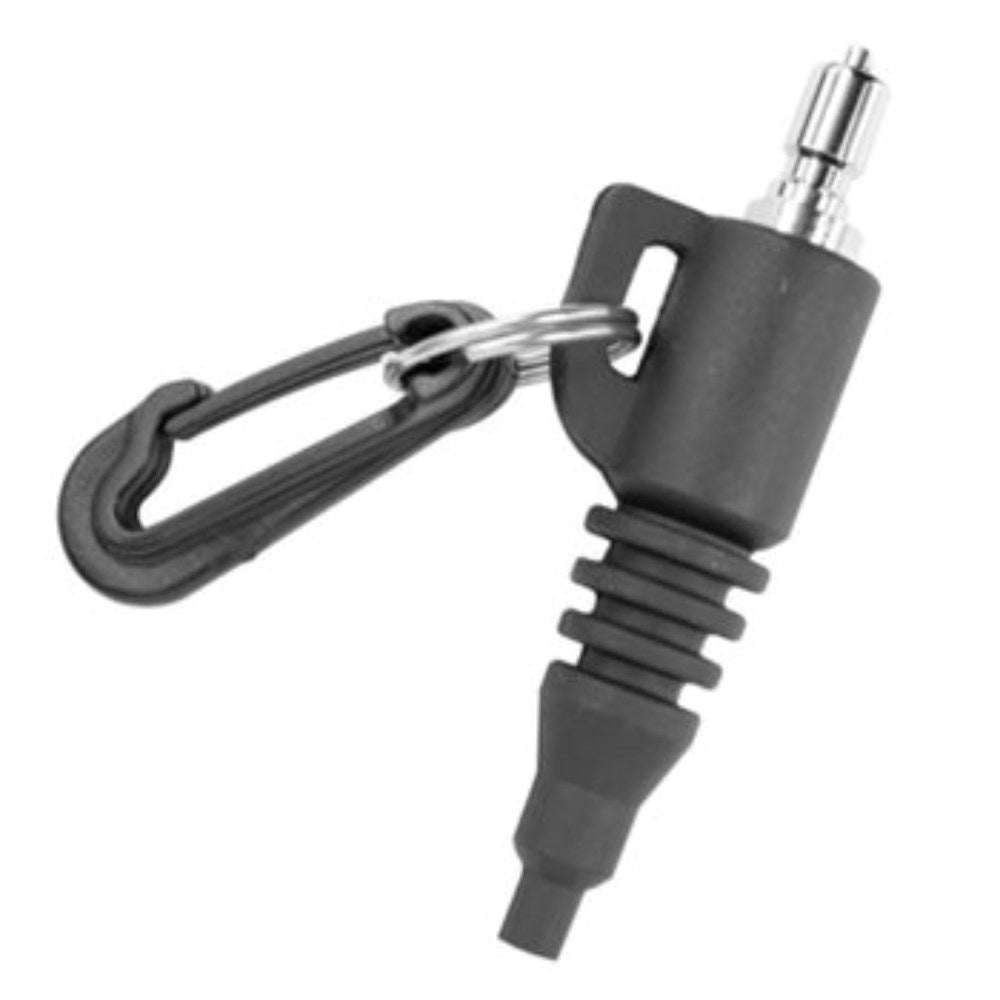 Cressi air nozzle attached to a lanyard with snap clips, designed for scuba diving or snorkeling equipment.