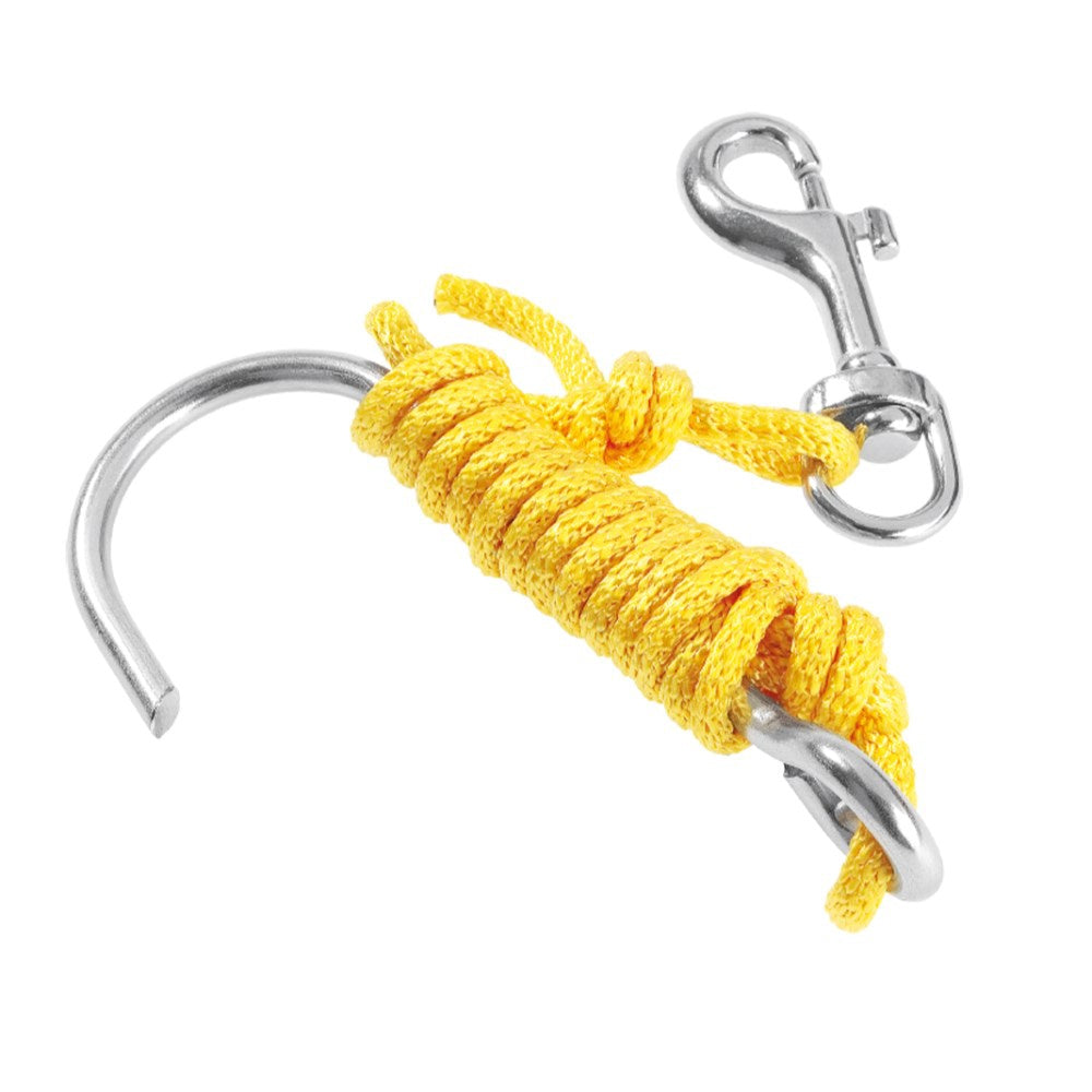 Cressi Reef Hook with bolt snap, a durable lanyard and snap clip for scuba diving and water sports gear.