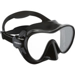 Pink Cressi F1 Mask with adjustable straps and clear lenses, designed for scuba diving and snorkeling.