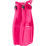Cressi Origin LD scuba fins in fluoro pink, XS-S size, lightweight and flexible fins for snorkeling and diving.