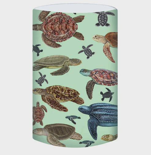 Diver Mon Art UV neck gaiter hood with turtle design, providing sun and hair protection, made of lightweight fabric.