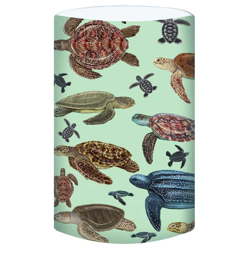 Diver Mon Art Original UV Hood with big turtle design, providing sun and hair protection, made of lightweight fabric.