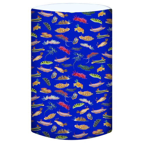 Diver Mon Art Original UV neck gaiter hood with big turtle design, offering sun and hair protection.