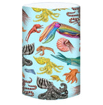 Diver Mon Art UV neck gaiter hood with big turtle design, providing sun and hair protection for outdoor activities.