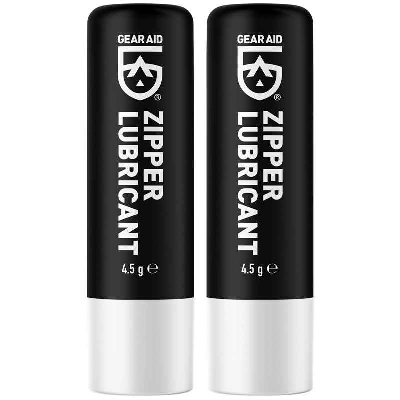 Gear Aid Zipper Stick 59ml for zipper care and maintenance, shown on a white background with the product label visible.