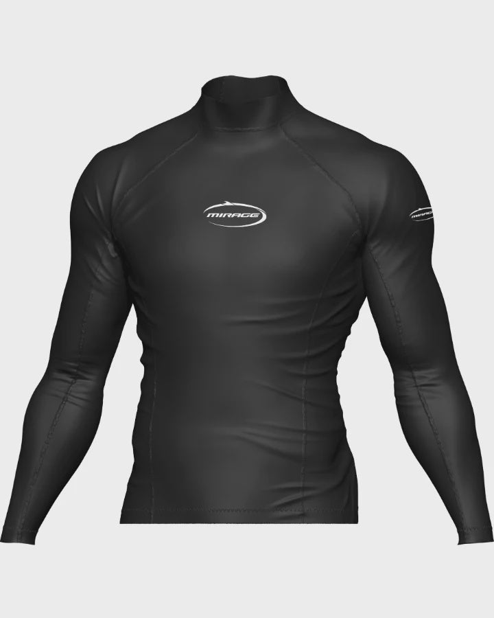 Mirage Heatshield Long Sleeve Thermal shirt in black, providing warm, comfortable thermal wear for cold weather.