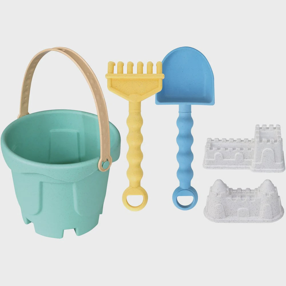 Mirage Eco Ocean Beach Basket toy, colorful woven storage basket with ocean-themed design, suitable for kids' playroom or beach toy storage.
