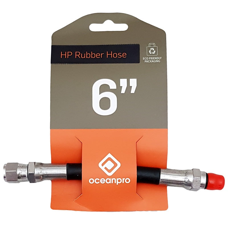 Ocean Pro 6-inch rubber hose, durable flexible garden hose with reinforced construction for watering and outdoor use.