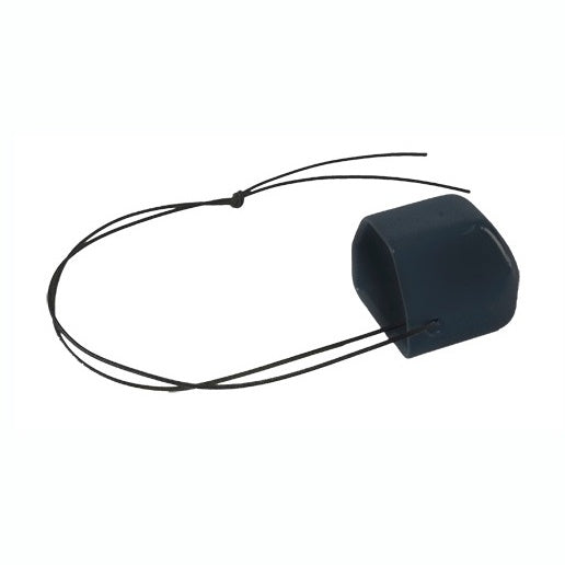 Ocean Pro tank valve protector attached to a lanyard with snap clips, designed for secure underwater tank valve protection.