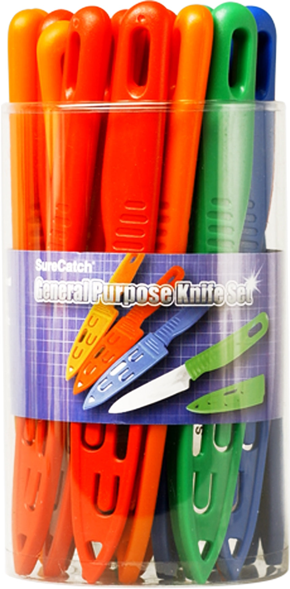 Sure Catch bucket of knives, one-piece set of tools and knives, stainless steel blades for fishing and outdoor use