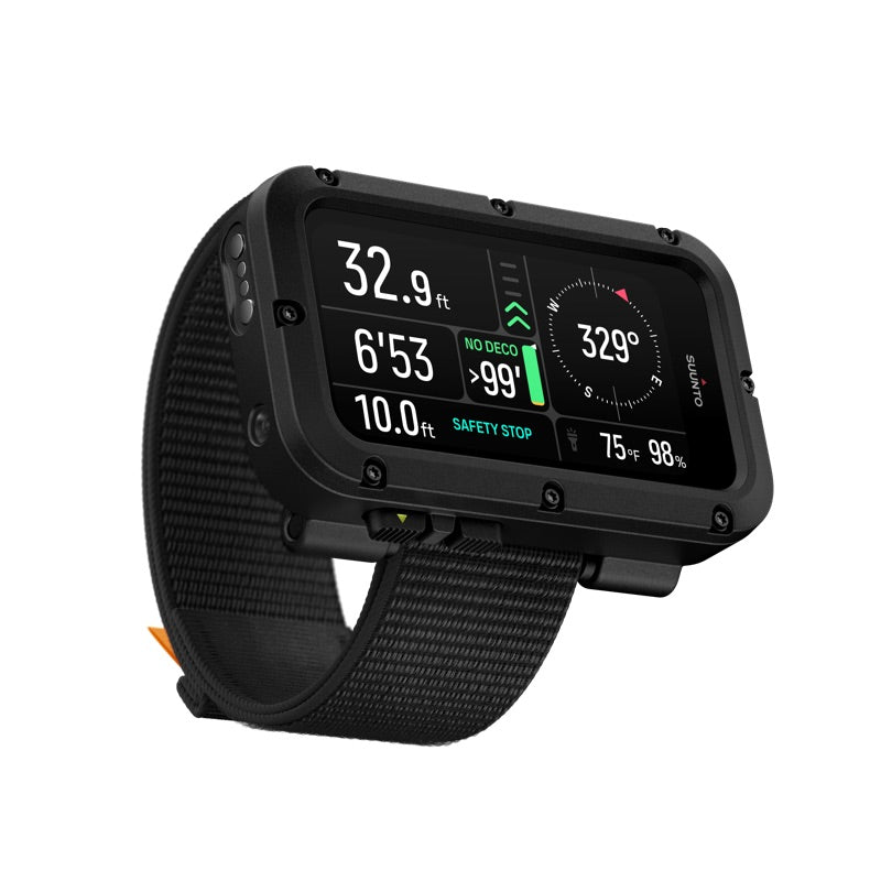 Suunto Nautic advanced dive watch with durable bungee strap and digital display, designed for professional maritime use.