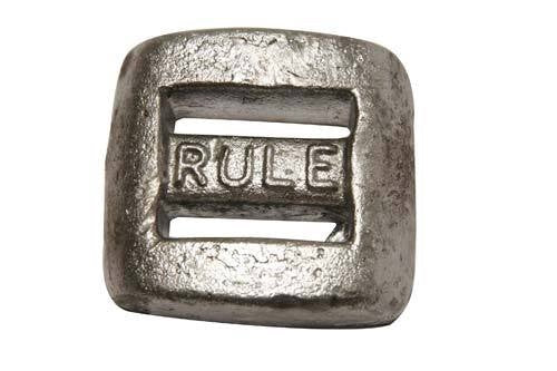 WA Sinkers belt-style lead weight for fishing, designed to secure gear and enhance casting stability.